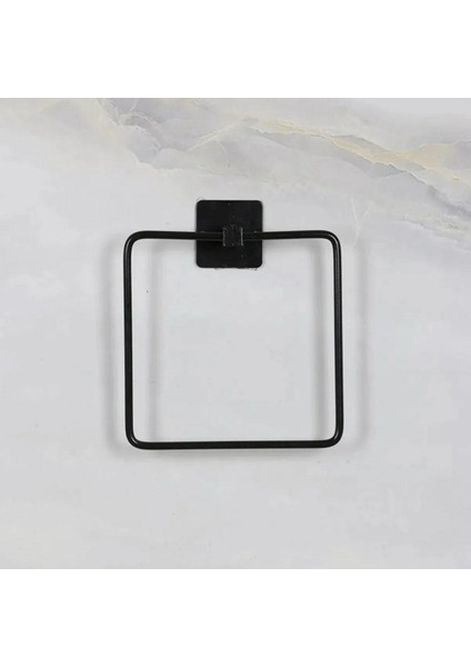 Kendiliğinden Yapışkanlı Siyah Paslanmaz Metal Kare Havluluk (5263) fırsatları