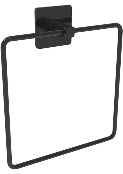 Kendiliğinden Yapışkanlı Siyah Paslanmaz Metal Kare Havluluk (5263) indirimleri