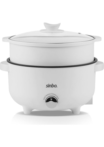 3l Çok Fonksiyonlu Buharlı Pişirici Güveç, Pilav, Çorba, Haşlama, 700W, Beyaz