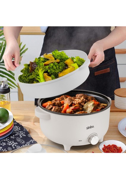 3l Çok Fonksiyonlu Buharlı Pişirici Güveç, Pilav, Çorba, Haşlama, 700W, Beyaz modelleri