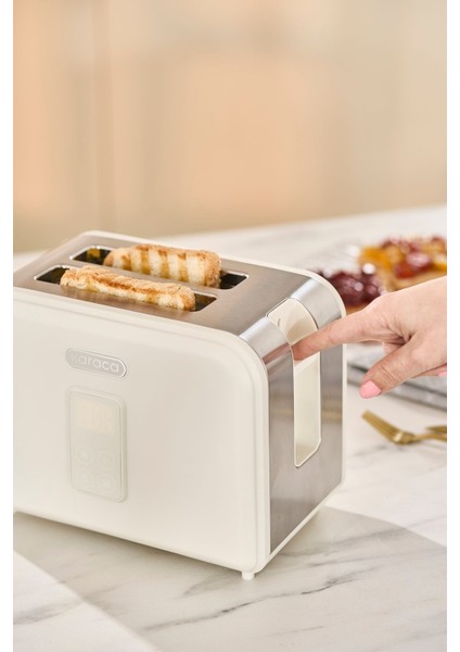 Bej Retro Ekmek Kızartma Makinesi, Pratik ve Şık Tasarım modelleri