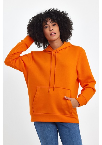 Kadın Kapşonlu Rahat Kalıp Içi Polarlı 3 Iplik Sweatshırt SPR24SWK55 fiyatları