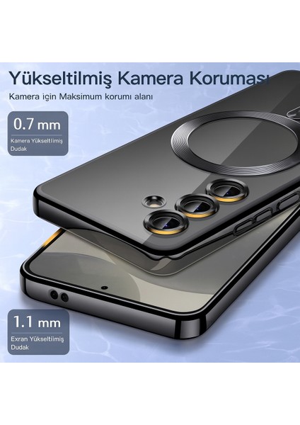 Samsung Galaxy S25 Fe Uyumlu Kamera Lens Korumalı Magsefe Özellikli Şeffaf Silikon Kılıf fırsatları