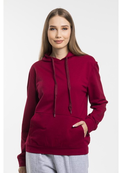 Süperlife Kadın Kapşonlu Regular Fit Ince Sweatshirt SPR21K55 fırsatları