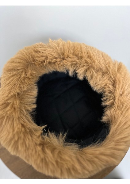 Kadın Kışlık Kalpak Şapka - Peluş Dış, Iç Astar, Sıcak ve Şık (2 Numara 58 Cm) fırsatları