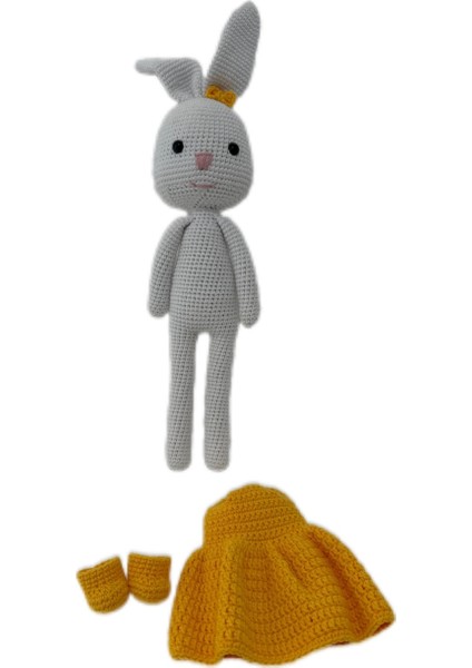 Sarı Elbiseli Oyuncak Tavşan Amigurumi Oyun Arkadaşı modelleri