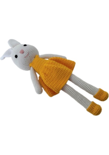 Sarı Elbiseli Oyuncak Tavşan Amigurumi Oyun Arkadaşı indirimleri