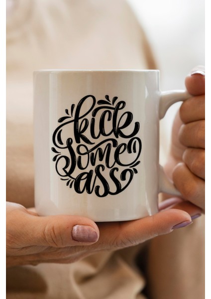 kick baskılı kupa bardak