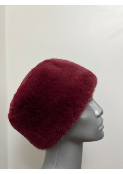 Kadın Kışlık Kalpak Şapka - Peluş Dış, Iç Astar, Sıcak ve Şık (2 Numara 58 Cm)