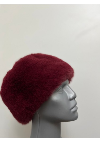 Kadın Kışlık Kalpak Şapka - Peluş Dış, Iç Astar, Sıcak ve Şık (2 Numara 58 Cm) fiyatları