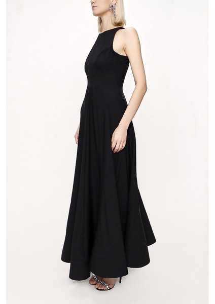 Siyah Kolsuz Odeli Uzun Elbise 94023 fiyatları