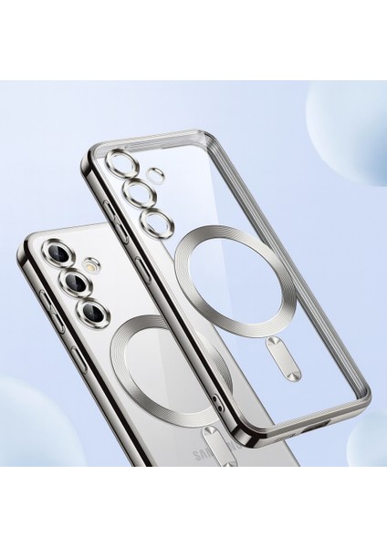 Samsung Galaxy S25 Fe Uyumlu Kamera Lens Korumalı Magsefe Özellikli Şeffaf Silikon Kılıf