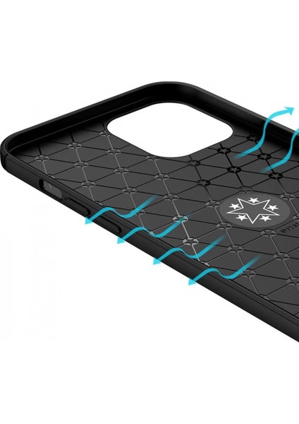 iPhone 12 Pro Max Kılıf Range Yüzüklü Silikon - Kırmızı