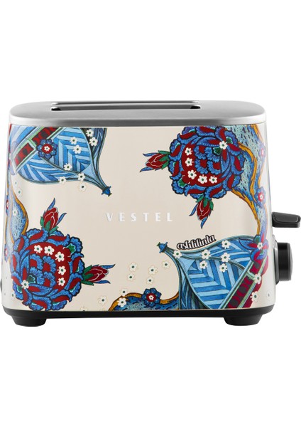 Retro Bej Çini Ekmek Kızartma Makinesi, Şık ve Kullanışlı Ev Gereçleri