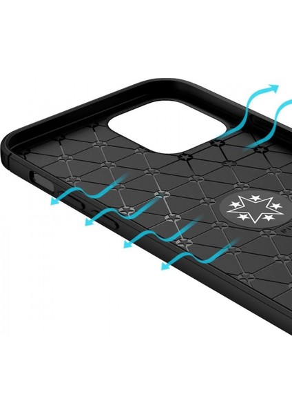 iPhone 12 Kılıf Range Yüzüklü Silikon - Mavi