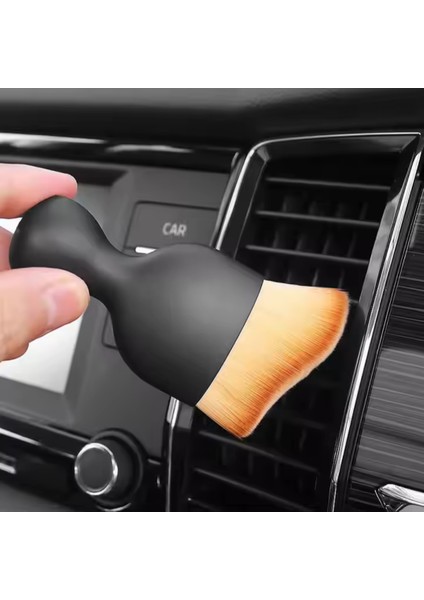 Araç Içi Temizlik Fırçası, Yumuşak Kıllı Oto Detay Temizlik Fırçası, Taşınabilir Ergonomik Tasarım, Havalandırma ve Torpido Temizliği (Koruma Kutulu)