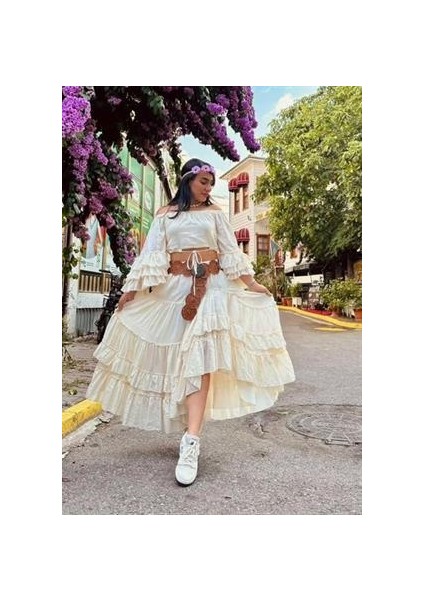 Otantik Uzunluk Ayarlı Geniş Şık Bel Kemeri