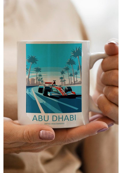 United Arab Emirates- Abu Dhabi Baskılı Premium Kupa Bardak