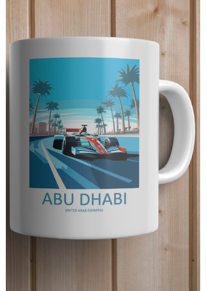 United Arab Emirates- Abu Dhabi Baskılı Premium Kupa Bardak fiyatları