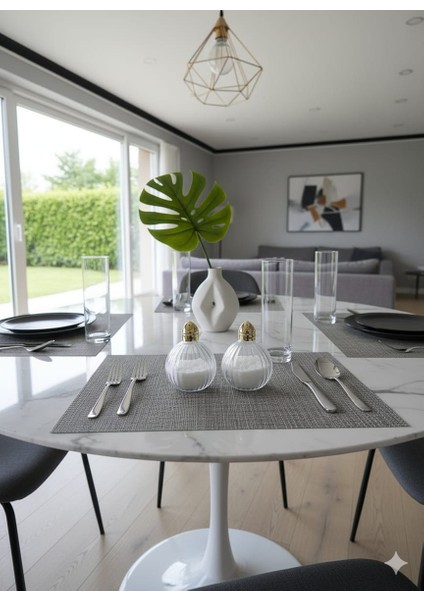 2'li Gold Kapaklı Cam Tuzluk Biberlik Fenomen Tuzluk modelleri