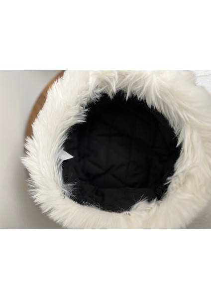 Kadın Kışlık Kalpak Şapka - Peluş Dış, Iç Astar, Sıcak ve Şık (2 Numara 58 Cm) modelleri