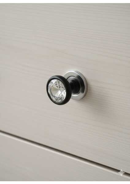 1 Adet Siyah Taşlı Kulp Bebek Çocuk Genç Odası Çekmece Dolap Mobilya Kulpu Ahşap Şifonyer Kulpu 30MM fiyatları