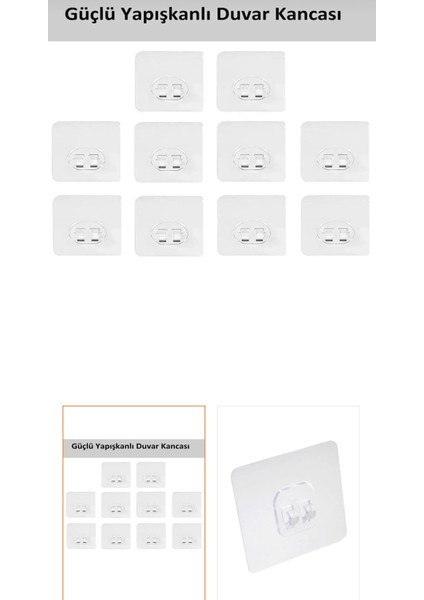 10 Adet Güçlü Yapışkanlı Askı Tırnaklı Askı Ultra Güçlü Sticker A modelleri