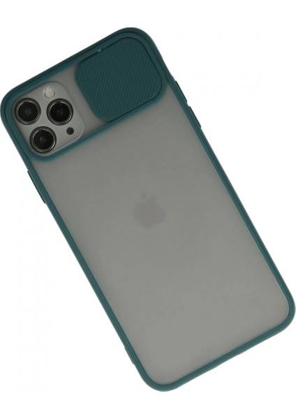iPhone 11 Pro Kılıf Palm Buzlu Kamera Sürgülü Silikon - Yeşil fiyatları