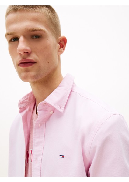 Tjm Reg Oxford Shırt Ext Erkek Pembe Gömlek - DM0DM21298
