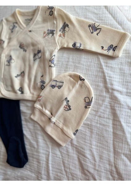 Organik Temalı 3'lü Bebek Zıbın Seti fırsatları