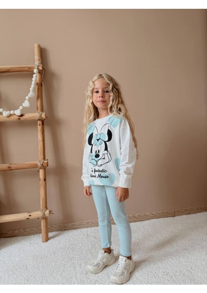 Kız Çocuk Minnie Modelli Taytlı Takım fırsatları