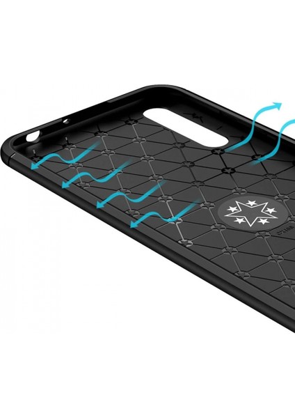 Huawei P Smart S Kılıf Range Yüzüklü Silikon - Siyah