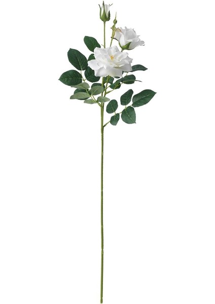 Yapay Çiçek, Beyaz, 65 Cm, Gül