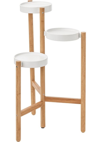 Çiçeklik, Bambu-Beyaz, 78 cm