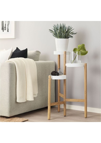 Çiçeklik, Bambu-Beyaz, 78 cm fiyatları