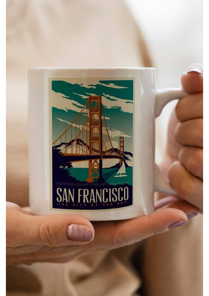 San Francisco Baskılı Premium Kupa Bardak