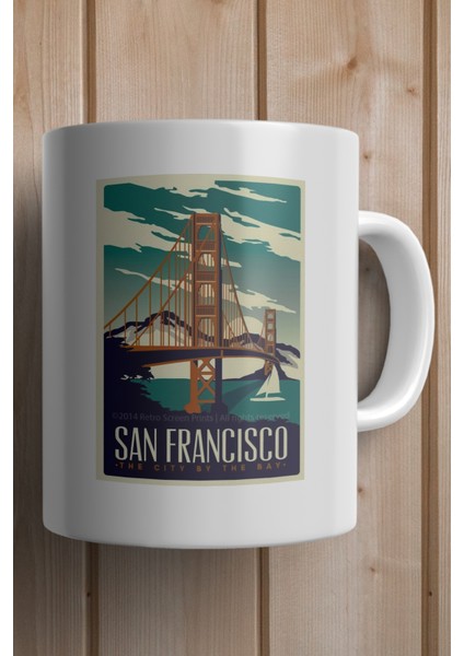 San Francisco Baskılı Premium Kupa Bardak fiyatları