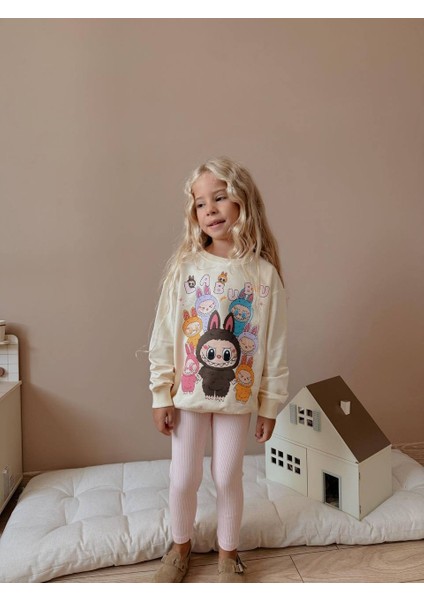 Kız Çocuk Labubu Modelli Taytlı Takım fiyatları