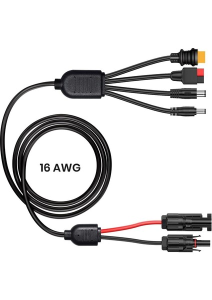 4 In 1 Cable Güneş Enerjisi Istasyonu Jeneratörü ve Güneş Paneli Için Anderson Adaptör