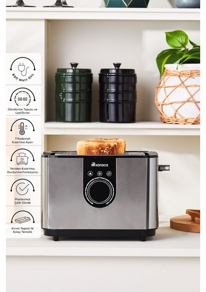 Şık ve Dayanıklı Inox Ekmek Kızartma Makinesi - 2303, Modern Tasarım ile Mutfağınıza Şıklık Katın