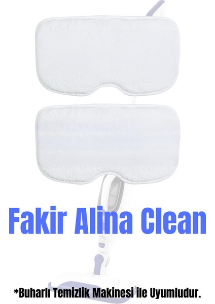 Alina Clean Buharlı Temizleyici Yedek Yer Başlığı, Set, Beyaz, 2'li