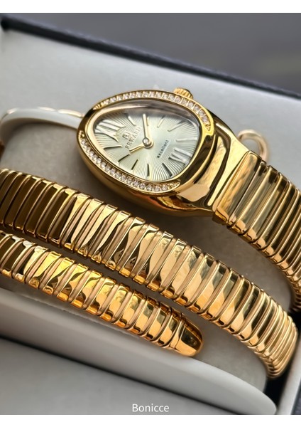 Kalından Inceye Doğru Taşlı Yılan Saat (2 Tur),kibar Kasa (24 Çap),3 Atm Gold Çelik Kordon, Bileklik indirimleri