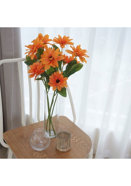 Yapay Çiçek, Turuncu, 55 Cm, Güneş Şapkası modelleri