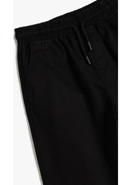 Cepli Pamuklu Beli Lastikli Jogger Okul Pantolonu modelleri