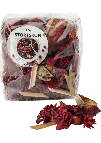 Kurutulmuş Çiçek, Kırmızı, 90 G, Yabani Meyveler