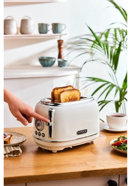 Şık Bej 2 Dilim Kapasiteli Ekmek Kızartma Makinesi fiyatları