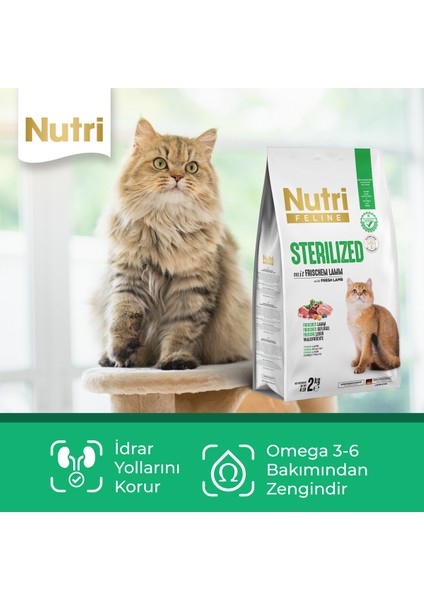 2 kg Sterilised Kuzu Etli Kuru Kedi Maması fırsatları