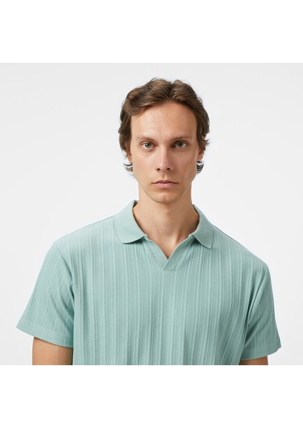 Erkek Yeşil Classic Fit Polo Yaka T-Shirt K55560T.3BS fırsatları