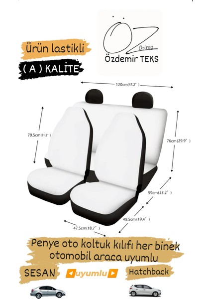 Üniversal Oto Koltuk Kılıfı Penye Araba Koltuk Koruyucu Kılıf Siyah Ön Arka Takım fiyatları
