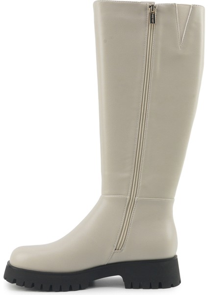 Gregor 5pr Kırık Beyaz Kadın Çizme